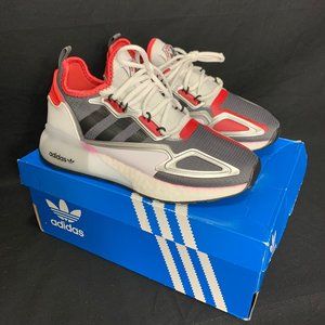 Adidas ZX 2K Boost J White-Grey Size: 6